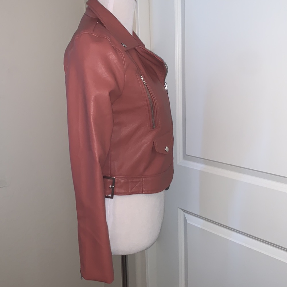 LOVE TREE BRAND NEW WITH TAG SIZE SMALL GORGEOUS FAUX LEATHER JACKET - Picture 6 of 9